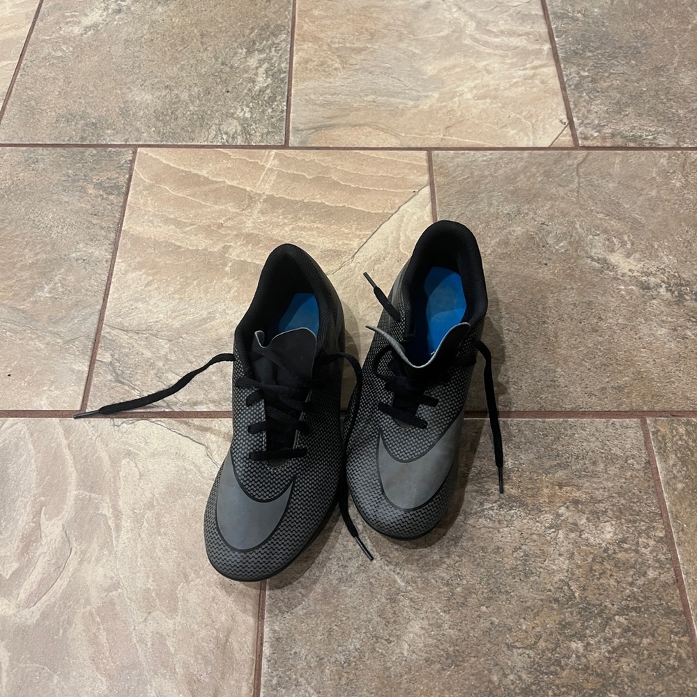 Nike Black and Gray Soccer Cleats